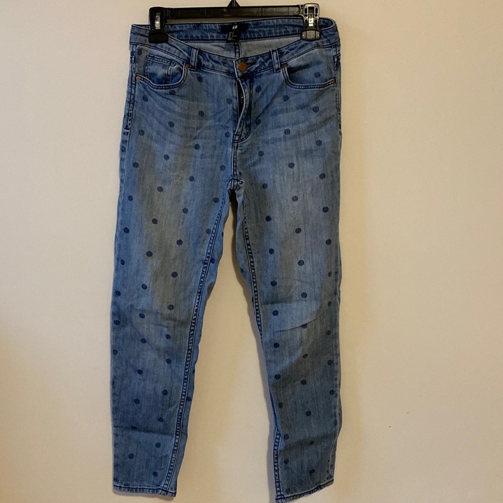 H&M polka dot skinny jeans